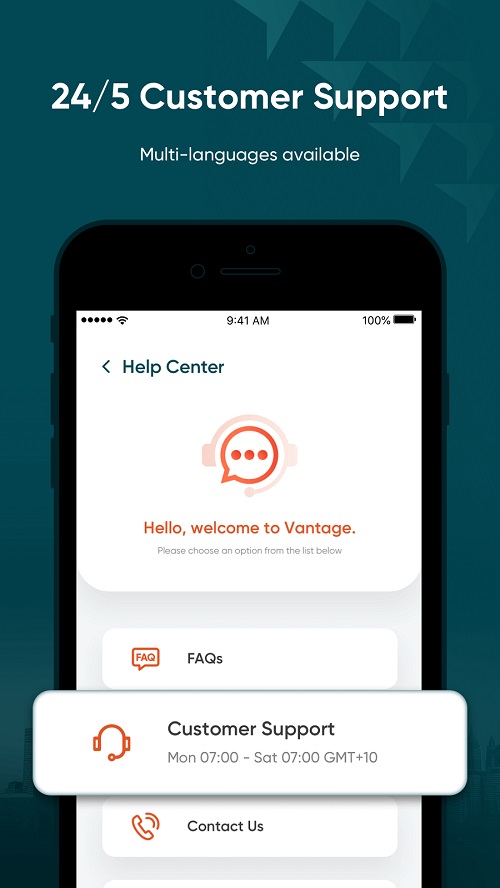 Vantage Mobile App - Customer Service