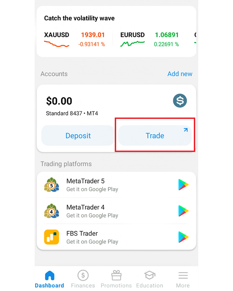 FBS Mobile Trading App