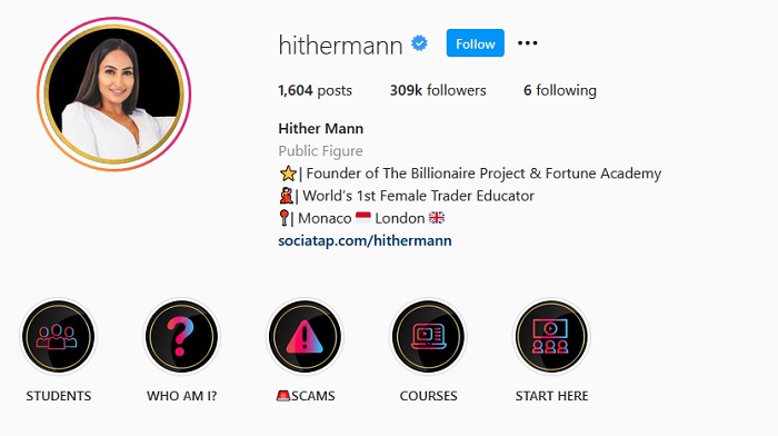 Hither Mann Instagram Account