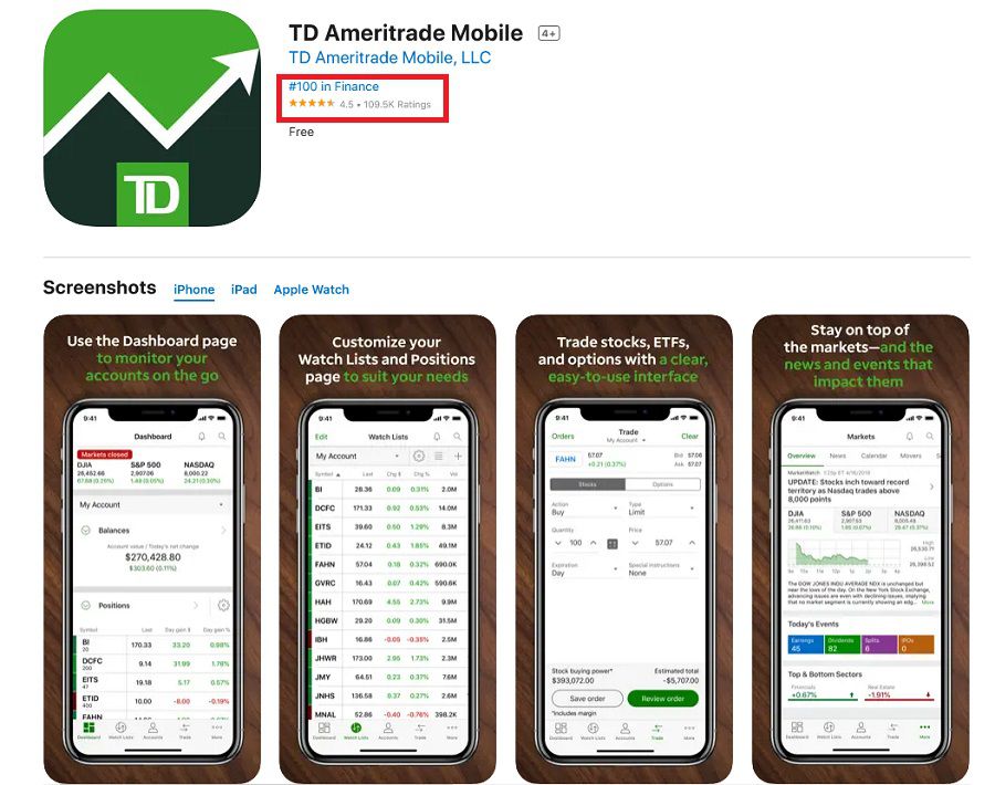 TD Ameritrade Mobile for iOS Users