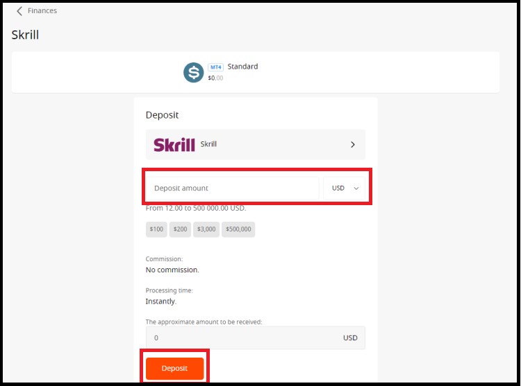 How to Deposit on FBS Using Skrill