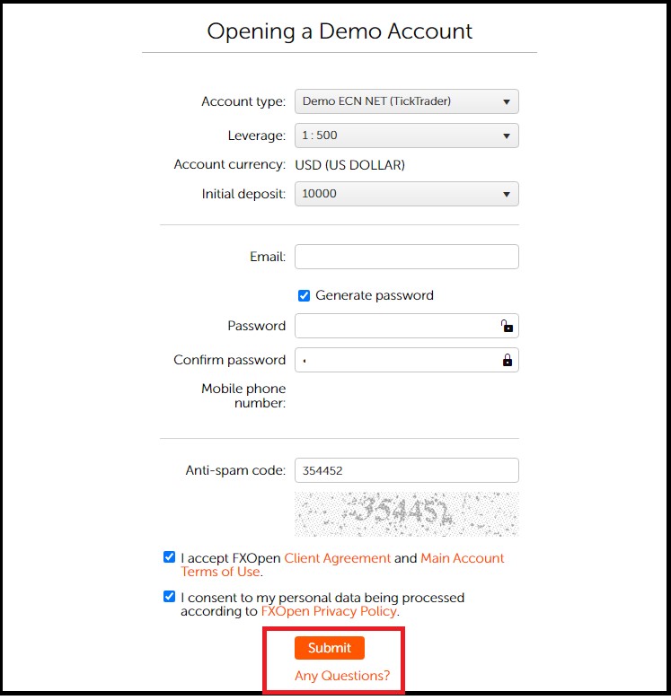 How to Open A Demo ECN Account