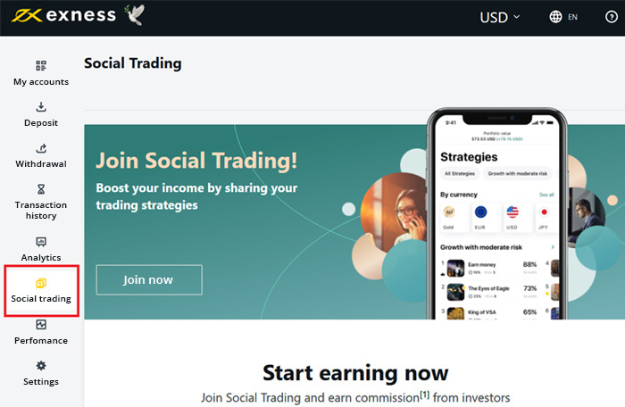Join Exness Social Trading