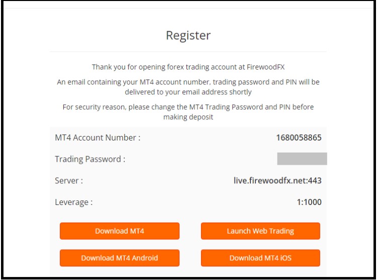 How to Open An Account in FirewoodFX