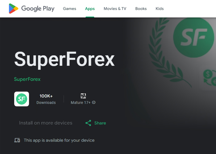 SuperForex Trading App