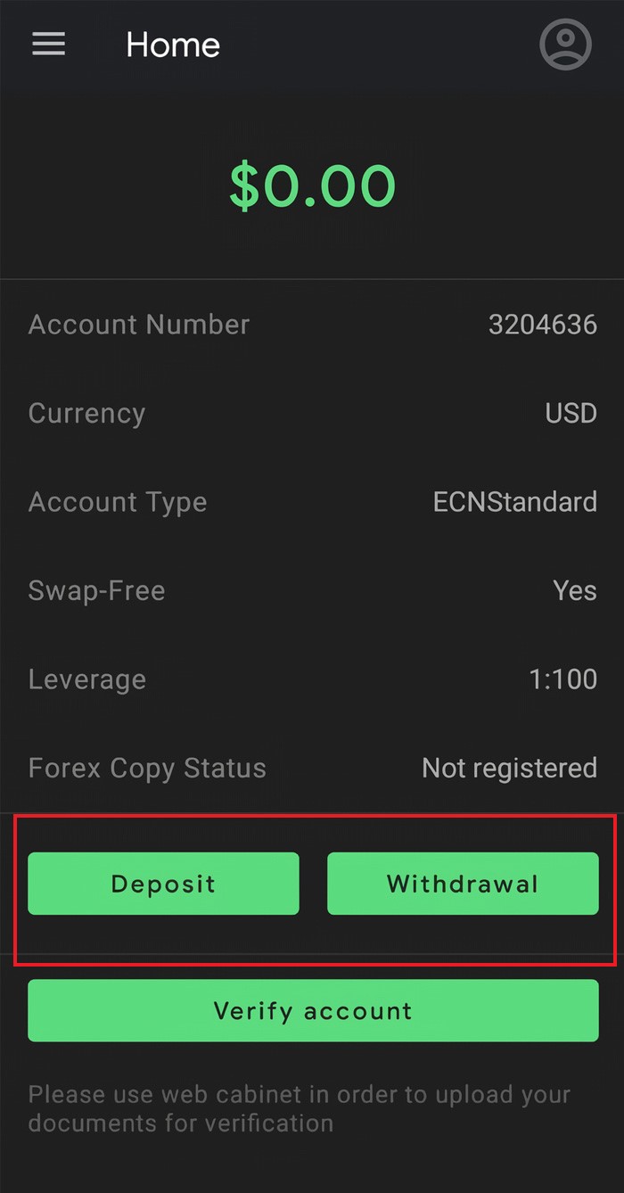 Deposit and Withdrawal Through SuperForex App