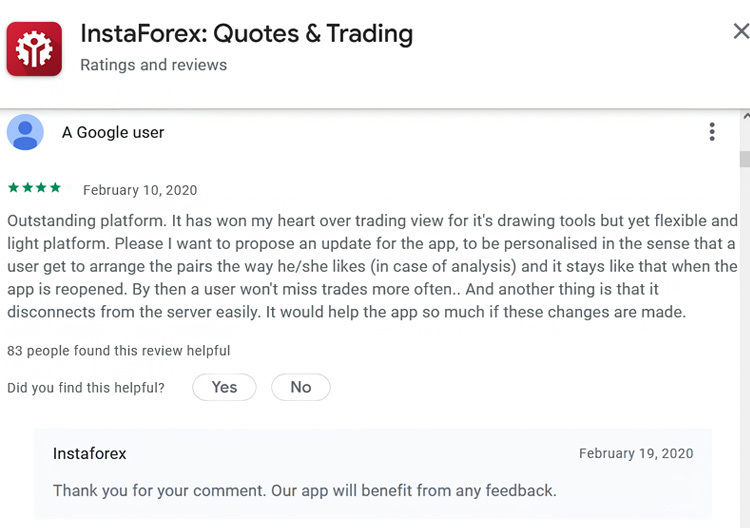 InstaForex App Review