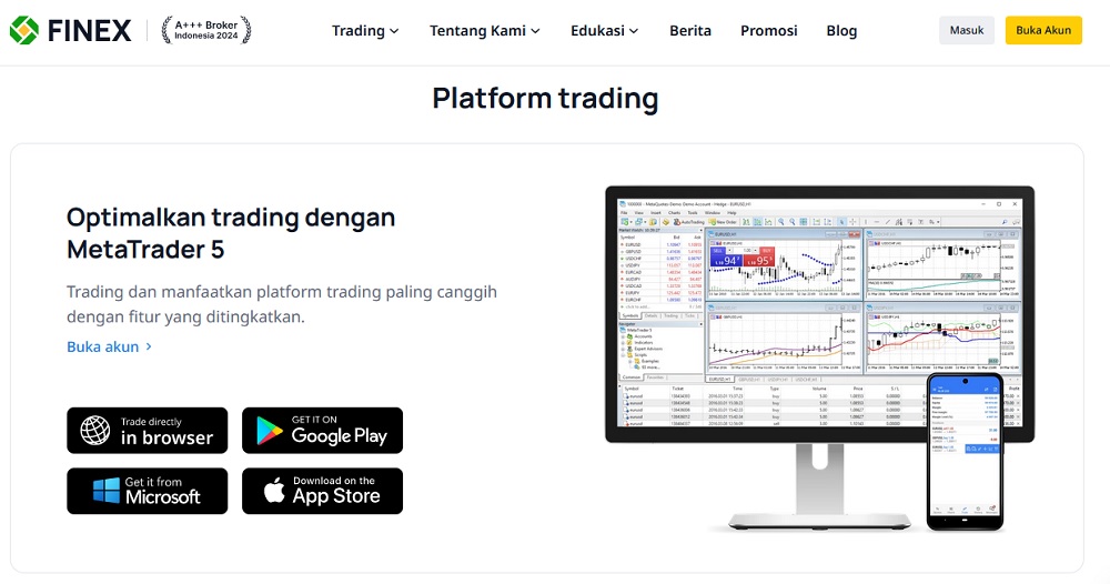 Indonesian broker's platform